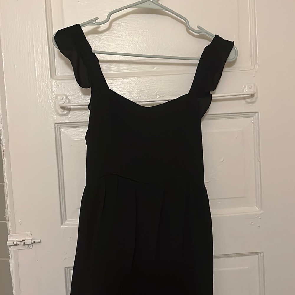 Black Jumpsuit with Frill Sleeves